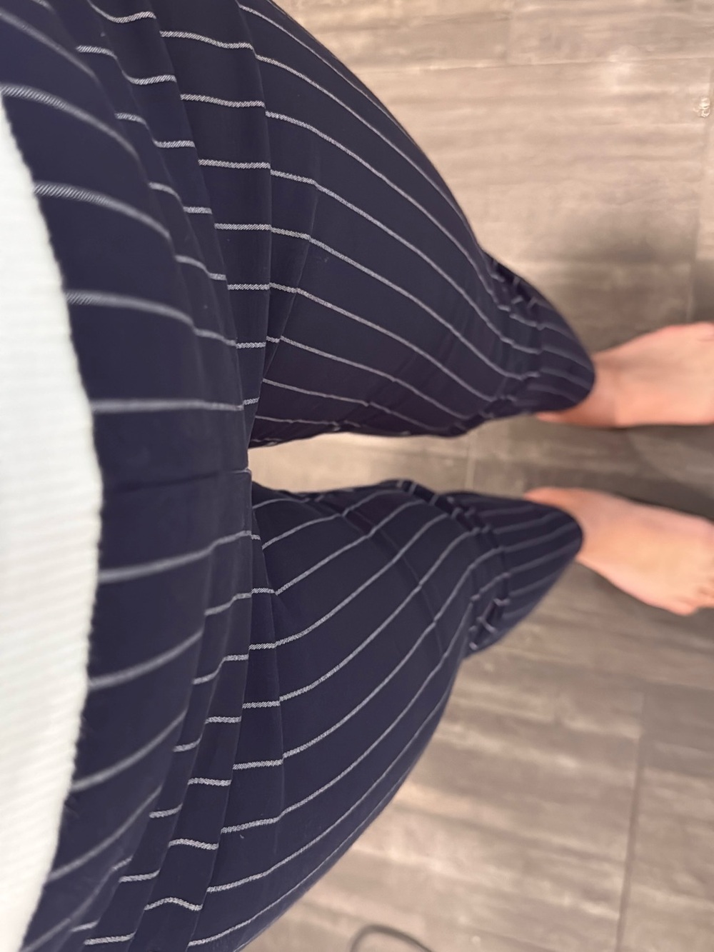 rag & bone Navy Pinstripe Tapered Dress Pants - Picture 2 of 13